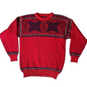 Dale of Norway Fair Isle Wool Sweater – Size M Vintage Nordic Colorful Knit